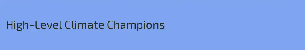 High-Level Climate Champions